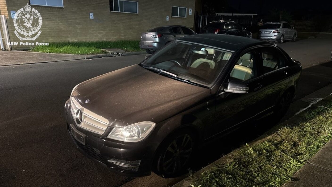 NSW Police branded images of the car and seizures.