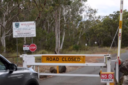 scene of a light plane crash in Southwest Sydney bushland